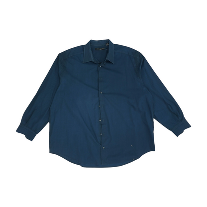 Navy Solid Long Sleeve Button Down