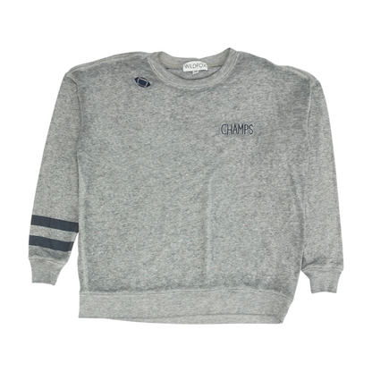 Gray Solid Sweatshirt Pullover