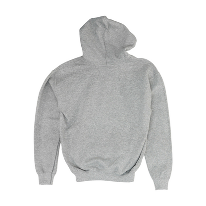 Gray Print Hoodie Pullover