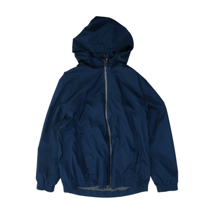 Navy Solid Rain Jacket