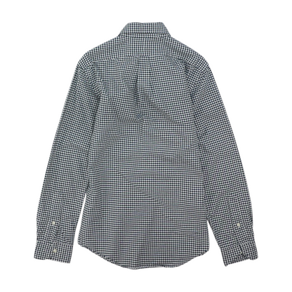 Navy Check Long Sleeve Button Down