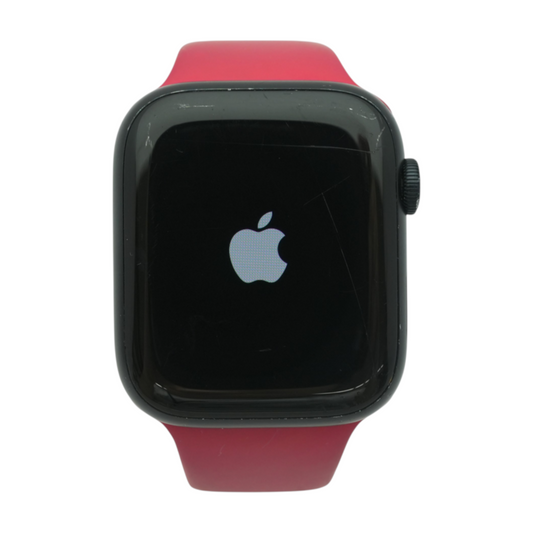 45mm Series 9 Midnight Smartwatch Punch Red Band M/L