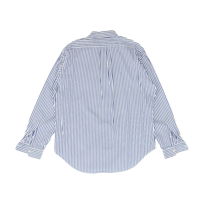 White Striped Long Sleeve Button Down