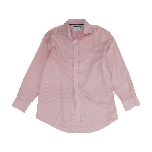Pink Print Long Sleeve Button Down