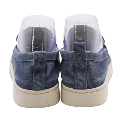 Blue Slip-On Flats