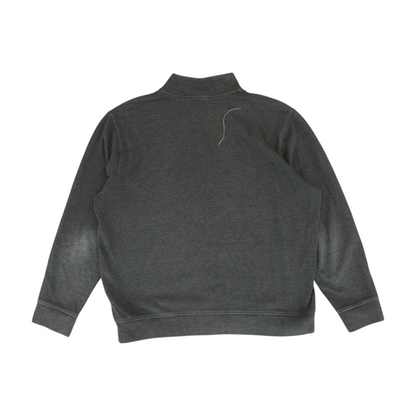 Gray Solid 1/4 Zip Pullover