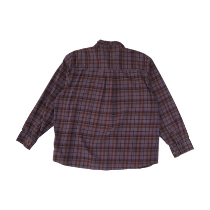 Purple Plaid Flannel Button Down