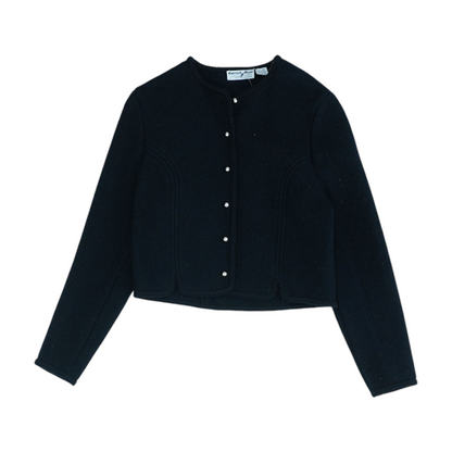 Vintage Black Solid Jacket