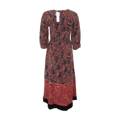 Black Floral Midi Dress
