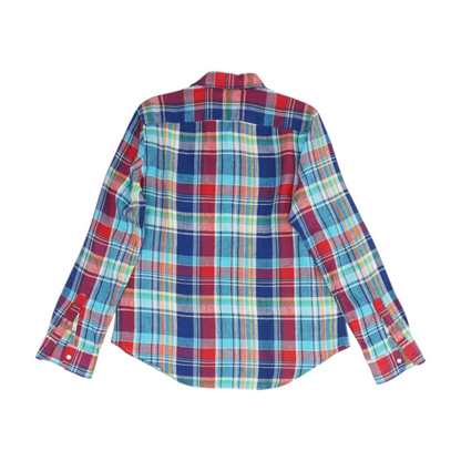 Multi Plaid Long Sleeve Button Down