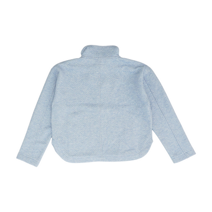Blue Solid 1/4 Zip Pullover