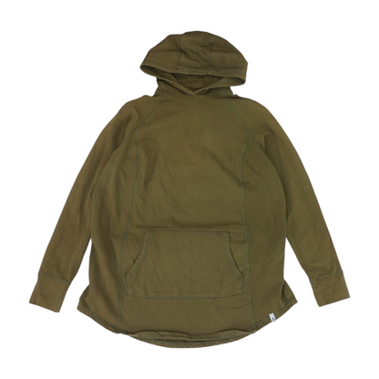 Brown Plus Solid Hoodie Pullover