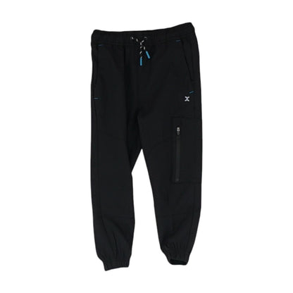 Black Solid Active Pants