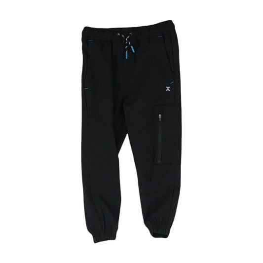 Black Solid Active Pants