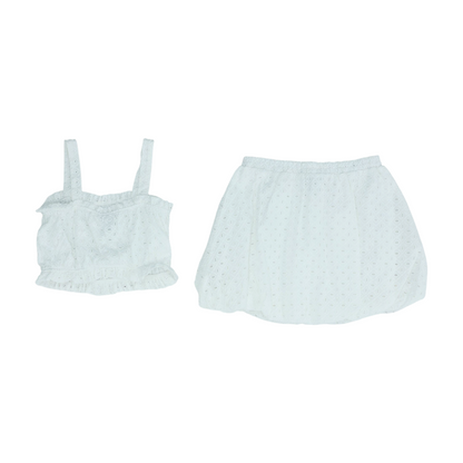 White Sleeveless Set