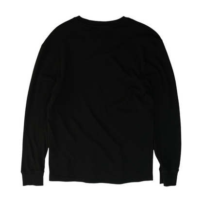 Black Solid Sweatshirt Pullover