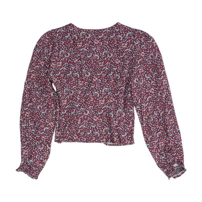 Maroon Floral Blouse