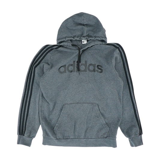 Gray Solid Hoodie Pullover