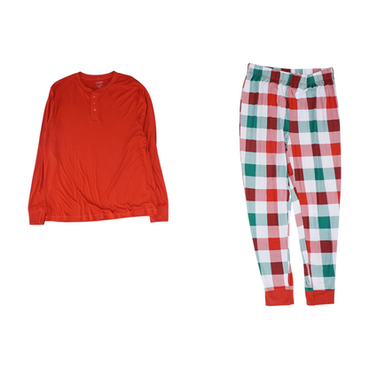 Red Solid Pajama Set