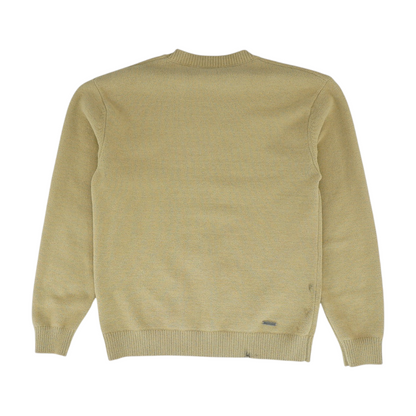 Beige Solid Pullover Sweater