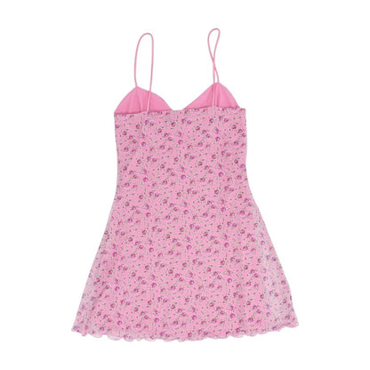 Pink Floral Mini Dress
