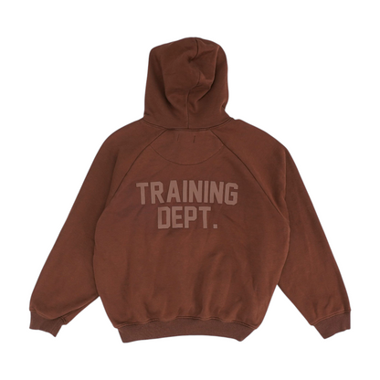 Brown Solid Hoodie Pullover