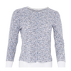 Garnet Hill Blue Floral Cardigan Sweater – Image 1