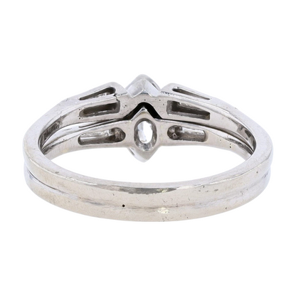 3/8 ctw 14K White Gold Diamond Engagement Ring