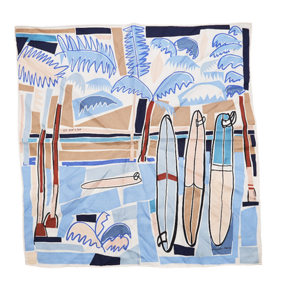 Sea, Surf, and Fun 45 Silk Scarf - Designed by Felipe Jardim