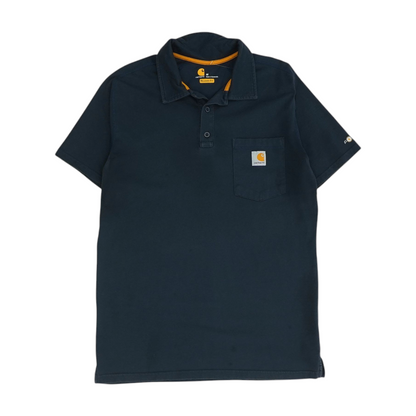 Navy Solid Short Sleeve Polo