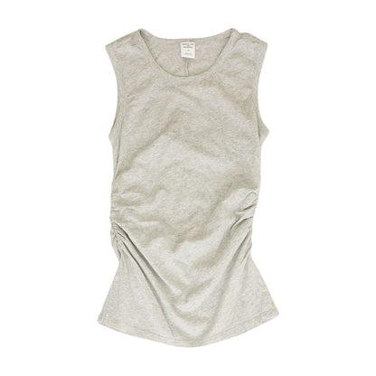 Gray Solid Crewneck T-Shirt