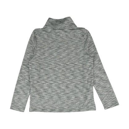 Gray Print 1/4 Zip Pullover