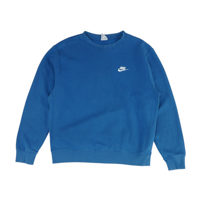 Blue Solid Sweatshirt Pullover