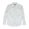 White Print Long Sleeve Button Down