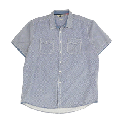 Blue Check Short Sleeve Button Down