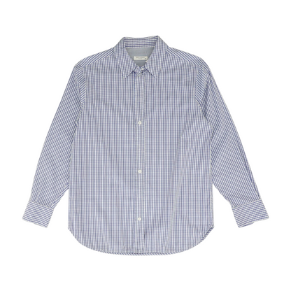 Blue Check Button Down