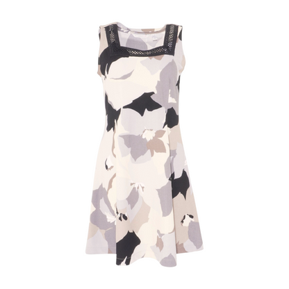 Gray Print Mini Dress