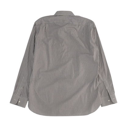 Gray Plaid Long Sleeve Button Down