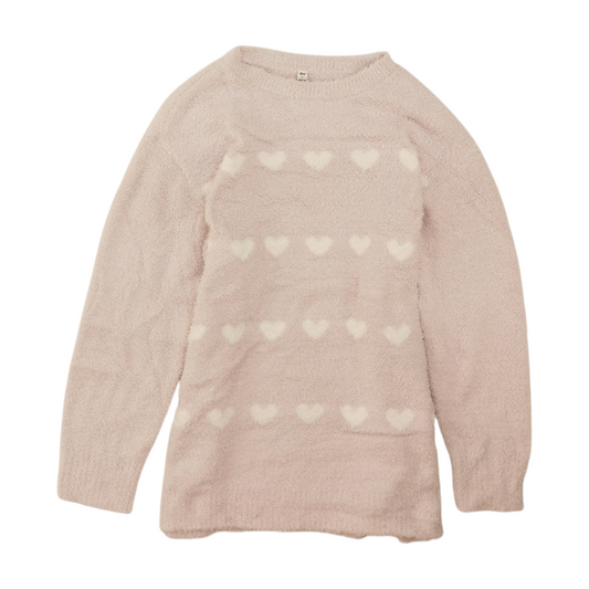 GU Pink Hearts Pullover Sweater – Image 1
