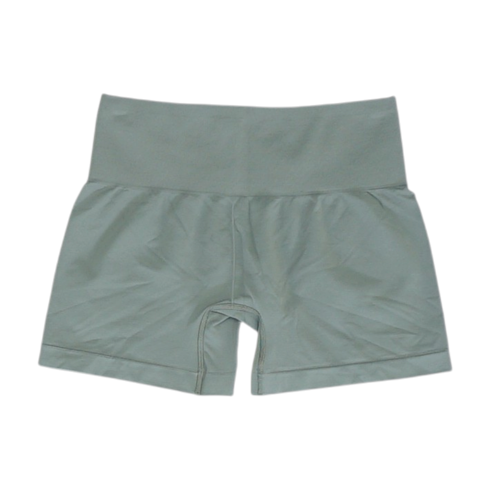 Green Solid Active Shorts