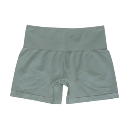 Green Solid Active Shorts