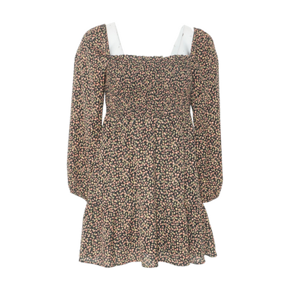 Black Floral Mini Dress