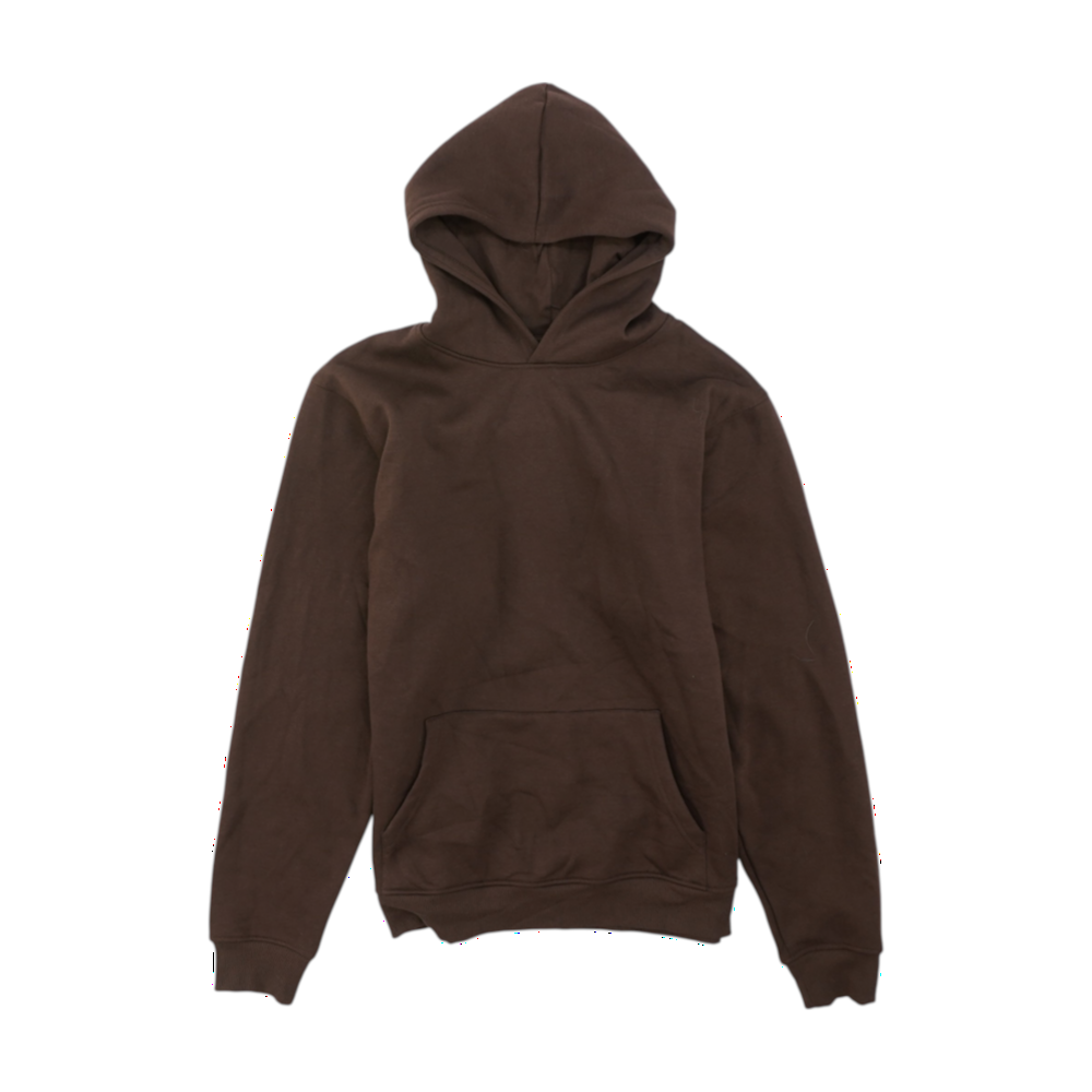 Brown Solid Hoodie Pullover