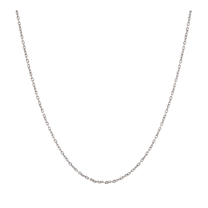 14K White Gold Chain Necklace