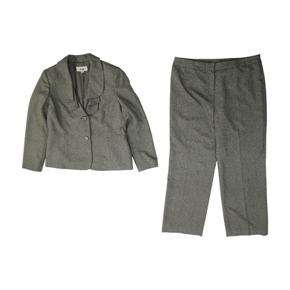 Gray Solid Pant Set
