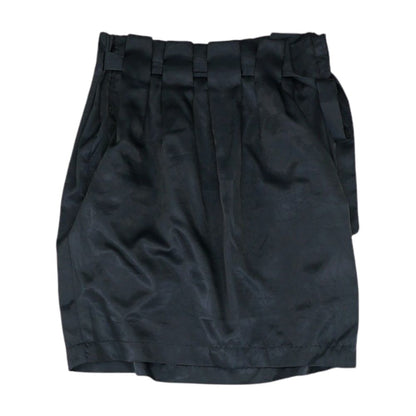 Black Solid Mini Skirt