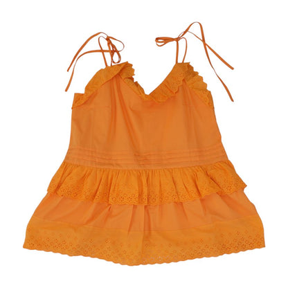 Orange Tank Knit Top