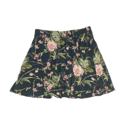 Navy Floral Mini Skirt
