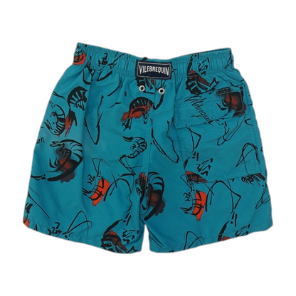 Blue Abstract Swim Bottom