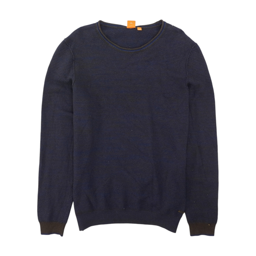 Blue Striped Pullover Sweater